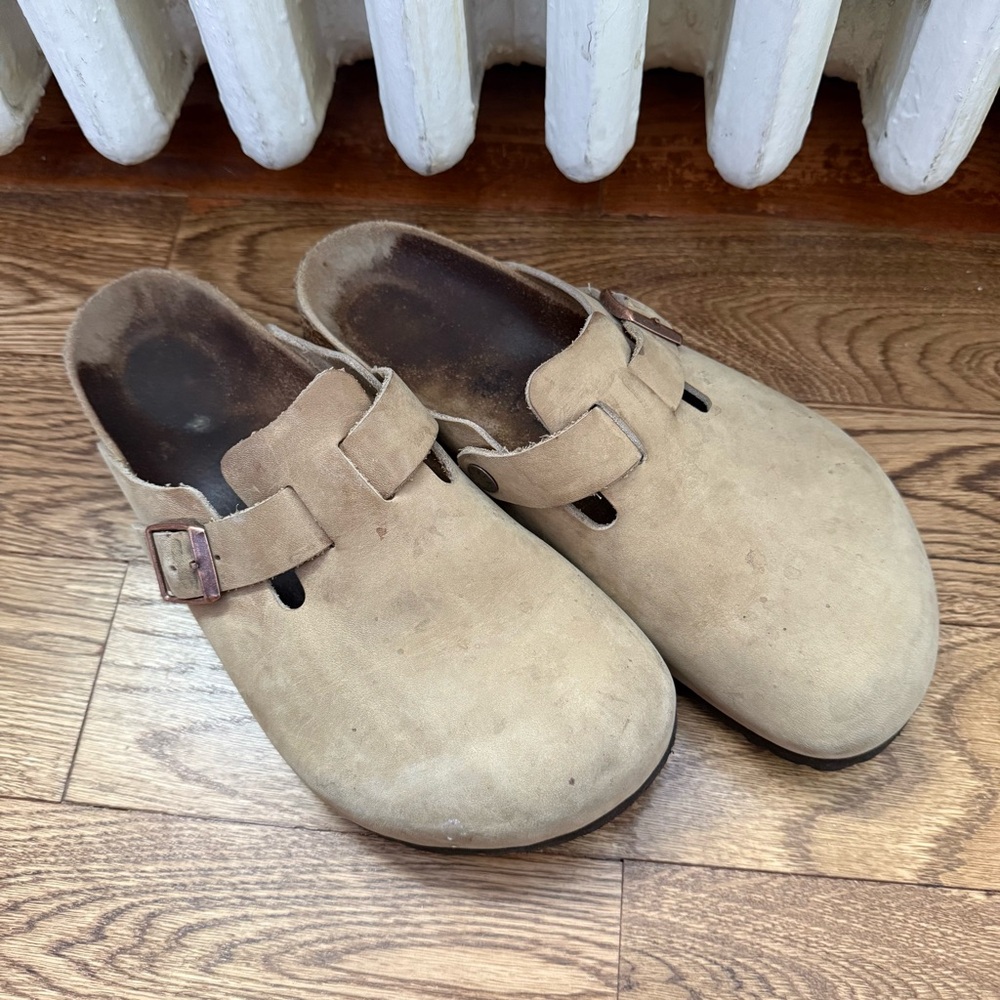 Birkenstock Boston Clogs Oiled Leather - Tobacco Brown